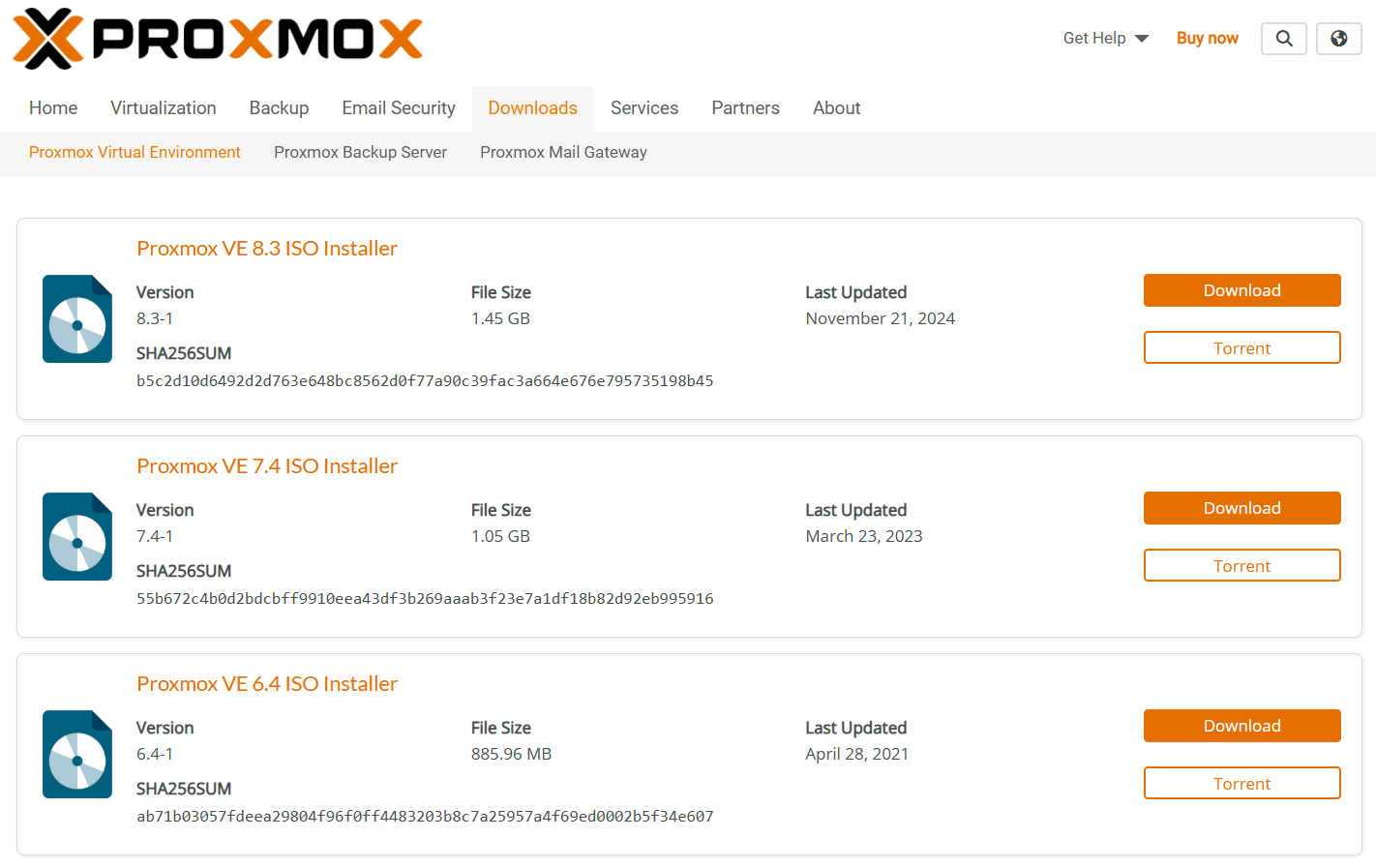 下载pve系统镜像